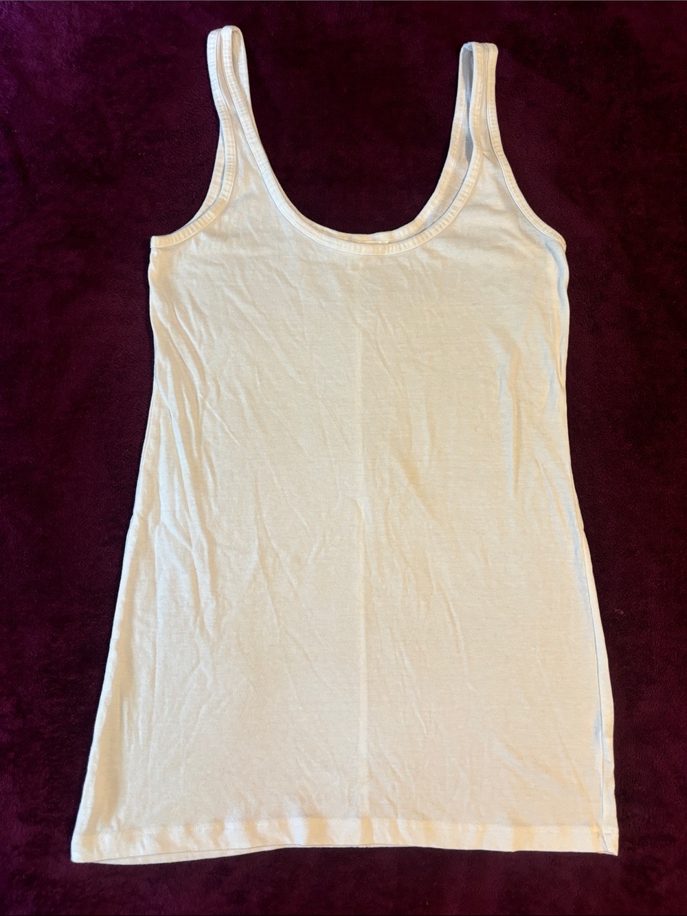 Victoria’s Secret Women's White Scoop Neck Tank Top